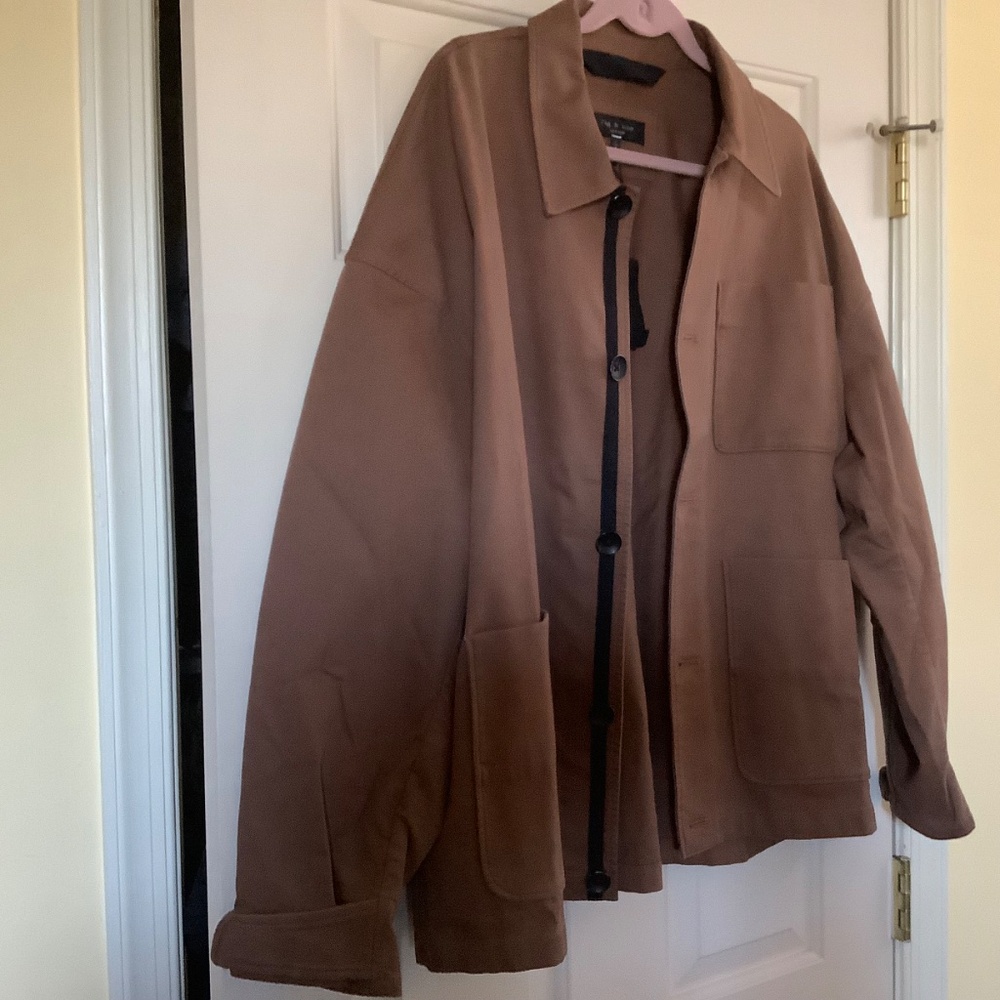 RAG & BONE Mercer Corduroy Barn Jacket Chocolate SZ L - Picture 6 of 16